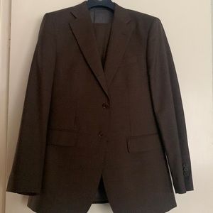Charles Tyrwhitt brown suit jacket and pants. Slim fit.